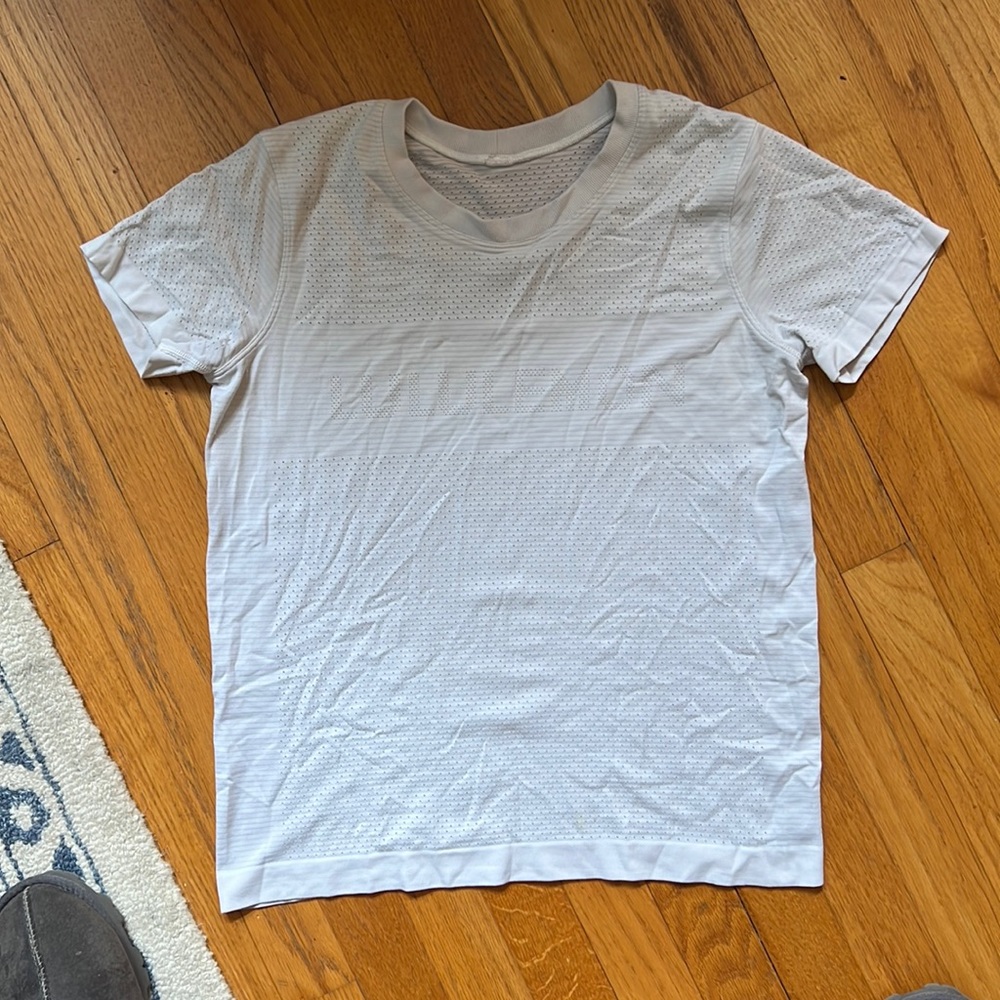 Lululemon white vented race shirt